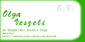 olga veszeli business card